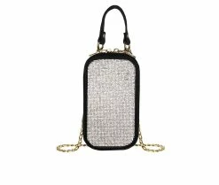 Olivia Miller Payton Cell Phone Crossbody Bag Black/Gold