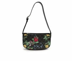 London Fog Iris Signature Shoulder Bag Handbag Black