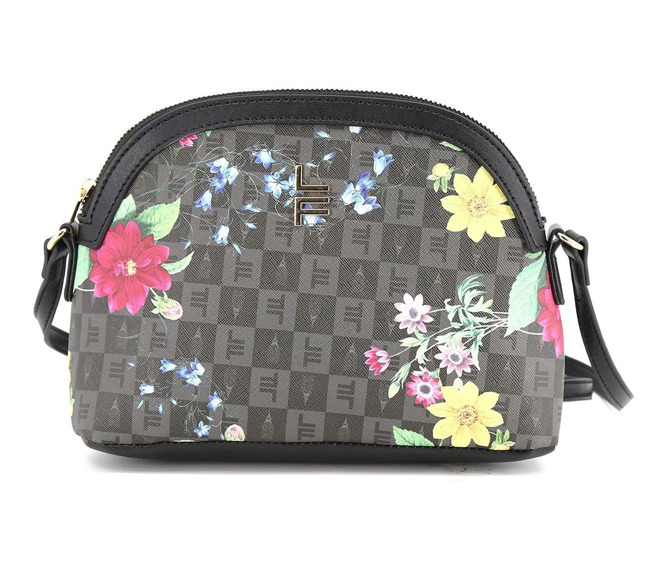 London Fog Ellie Signature Crossbody Handbag Black - Image 2