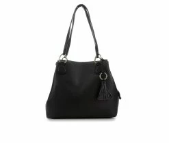 Bueno Of California Bueno Tassel Tote Handbag Black