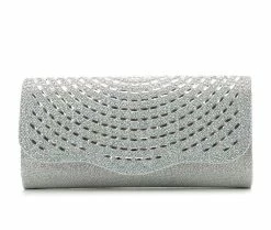 Four Seasons Handbags Rock Candy Update Clutch Silver