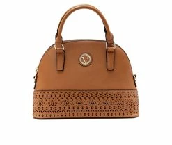 Vera New York Dahlia Satchel Handbag Cognac
