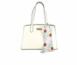 London Fog Elisa Satchel Handbag White