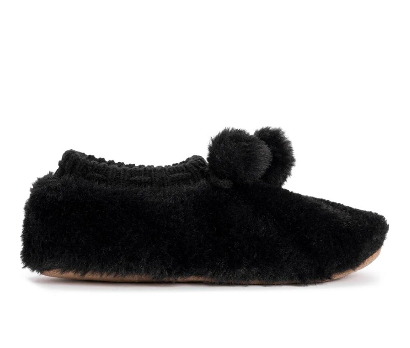 MUK LUKS Women's Ballerina Slippers Ebony