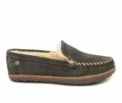 Minnetonka Women's Sheepskin Terese Slippers Charcoal