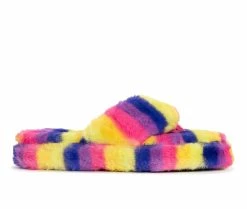 LUKEES By MUK LUKS Myka Thong Slippers Rainbow Multi