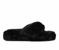 Journee Collection Dream Flip-Flop Slippers Black