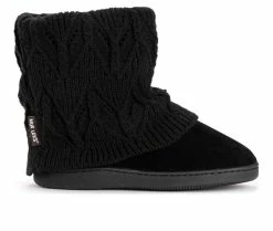 MUK LUKS Raquel Slipper Booties Black