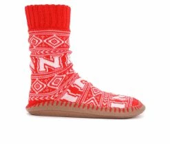 MUK LUKS Game Day Nebraska Corn Huskers Slipper Socks Nebraska