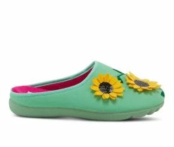 Flexus Sunflastic Slippers Green Multi