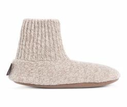 MUK LUKS Men's Morty Ragg Wool Slipper Sock Natural