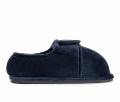 MUK LUKS Men's Hard Sole Adjustable Bootie Slippers Navy