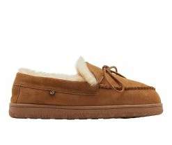 Lamo Footwear Men's Doubleface Moccasin Slippers Chestnut