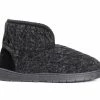 MUK LUKS Mark Bootie Slippers Ebony Grey