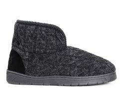 MUK LUKS Mark Bootie Slippers Ebony Grey