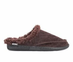 MUK LUKS Faux Suede Clog Slippers Brown