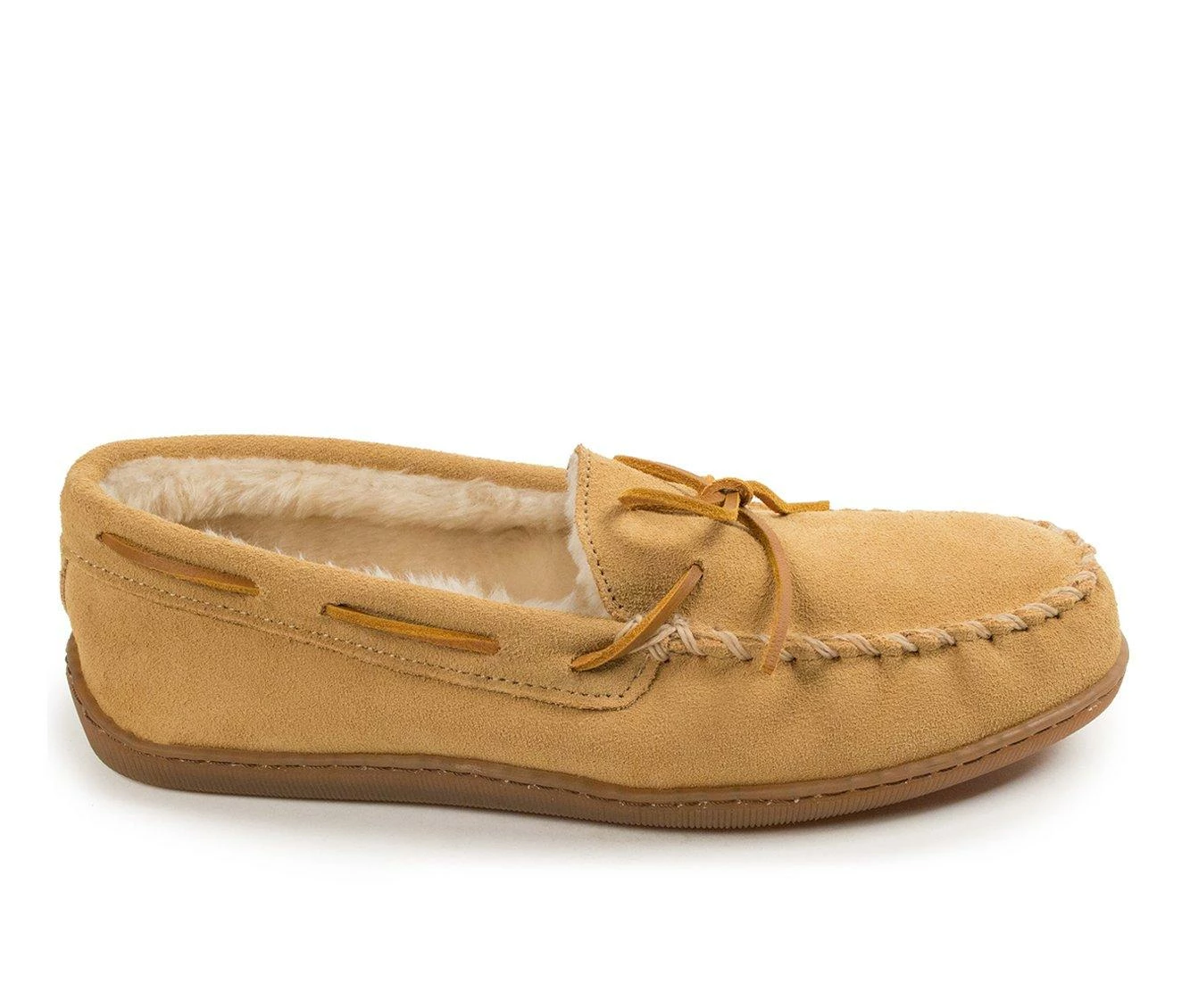 Minnetonka Pile Lined Hardsole Slippers Tan