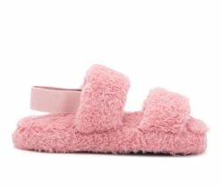 Olivia Miller Little Kid & Big Kid Lady In Plush Fuzzy Sandals Blush