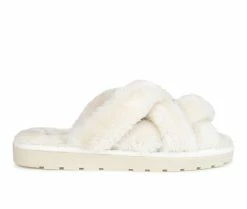 Journee Collection Quiet Slide Slippers Ivory