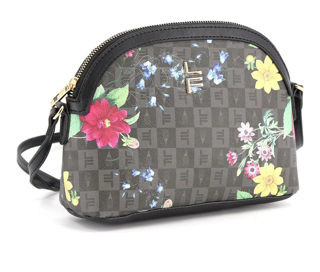 London Fog Ellie Signature Crossbody Handbag Black - Image 3