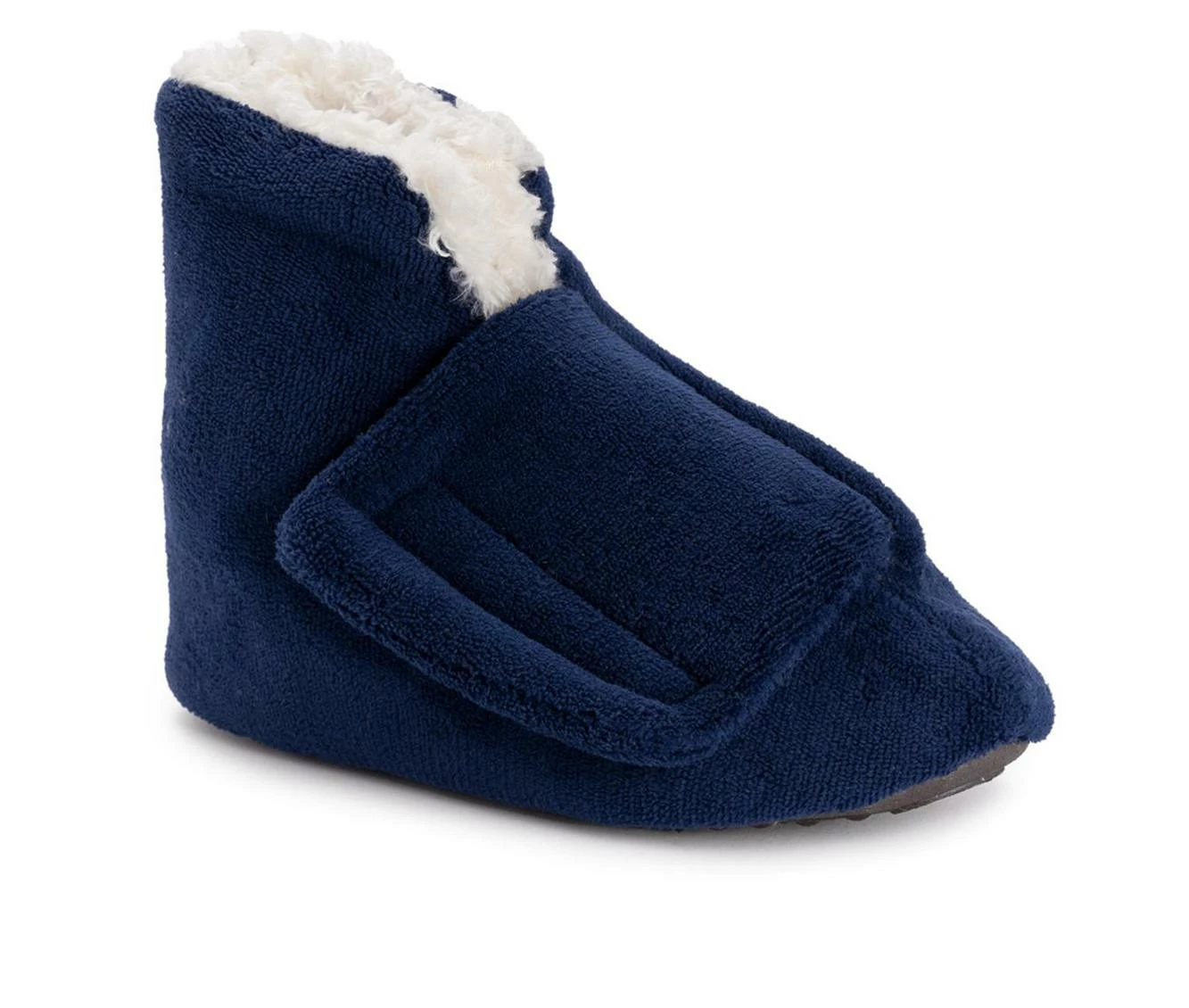 MUK LUKS Women's Faux Fur Lined Bootie Slippers Navy - Image 3