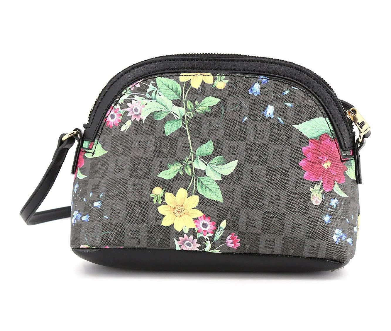 London Fog Ellie Signature Crossbody Handbag Black - Image 4