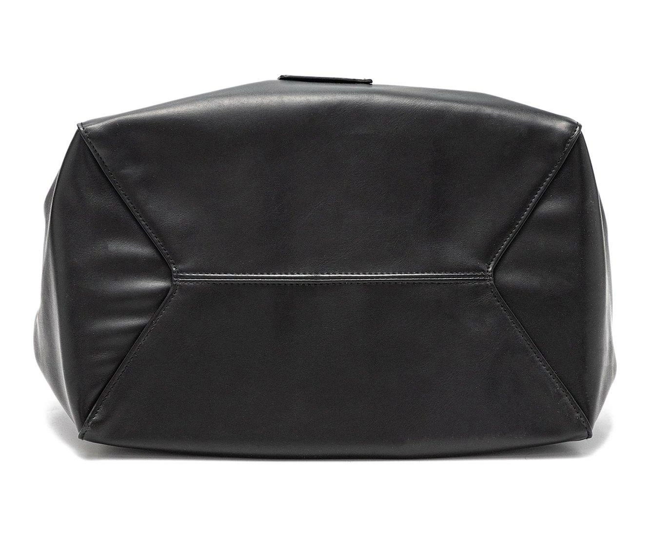 London Fog Irina Drawstring Satchel Handbag Black - Image 5